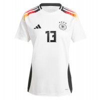 Deutschland Thomas Muller #13 Fußballbekleidung Heimtrikot Damen EM 2024 Kurzarm